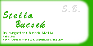stella bucsek business card